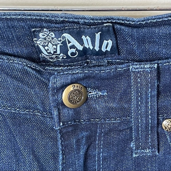 Anlo Dark Wash Malta Mercer Denim Low Rise Flare Leg Jeans Size 29 NWT - Picture 2 of 8